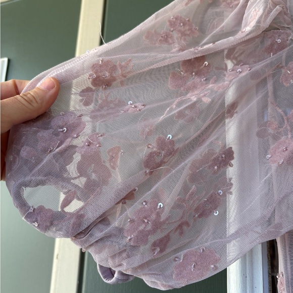 Free people viola sheet floral velvet burnout beaded maxi dress small - Picture 13 of 16